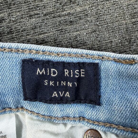Lucky Brand Womens Jeans Size 10 Midrise Skinny Ava Raw Hem - Picture 2 of 9